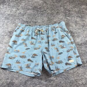 Marsh Wear Hybrid Swim Trunks Men's 2XL Blue Boat Fly Fishing Drawstring Pockets